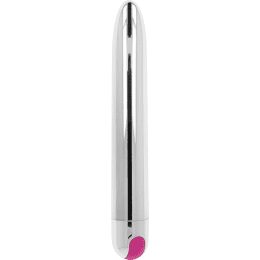 OHMAMA - RECHARGEABLE SILVER VIBRATOR 10 MODES 18.5 CM 2